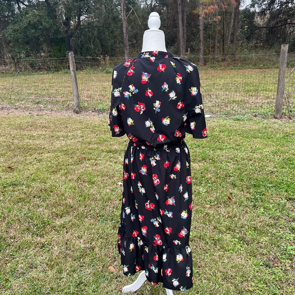 Ralph Lauren Floral Tie Neck Midi Dress - Picture 3 of 6